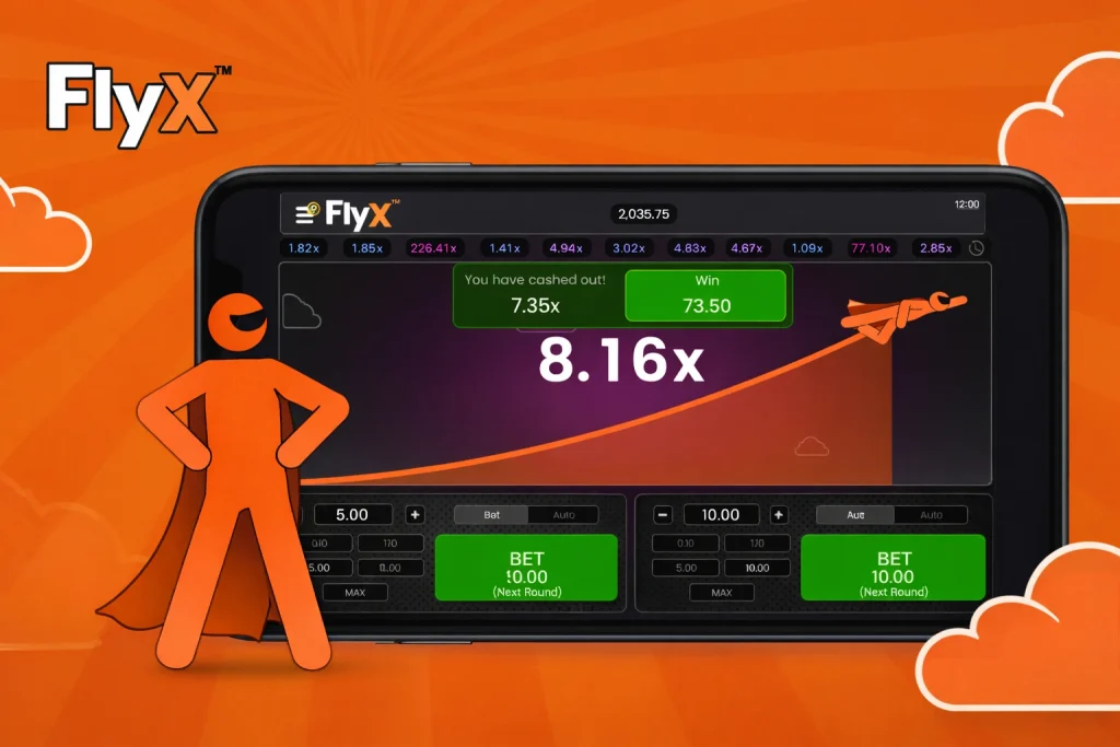 Flyx crash game mobile play.