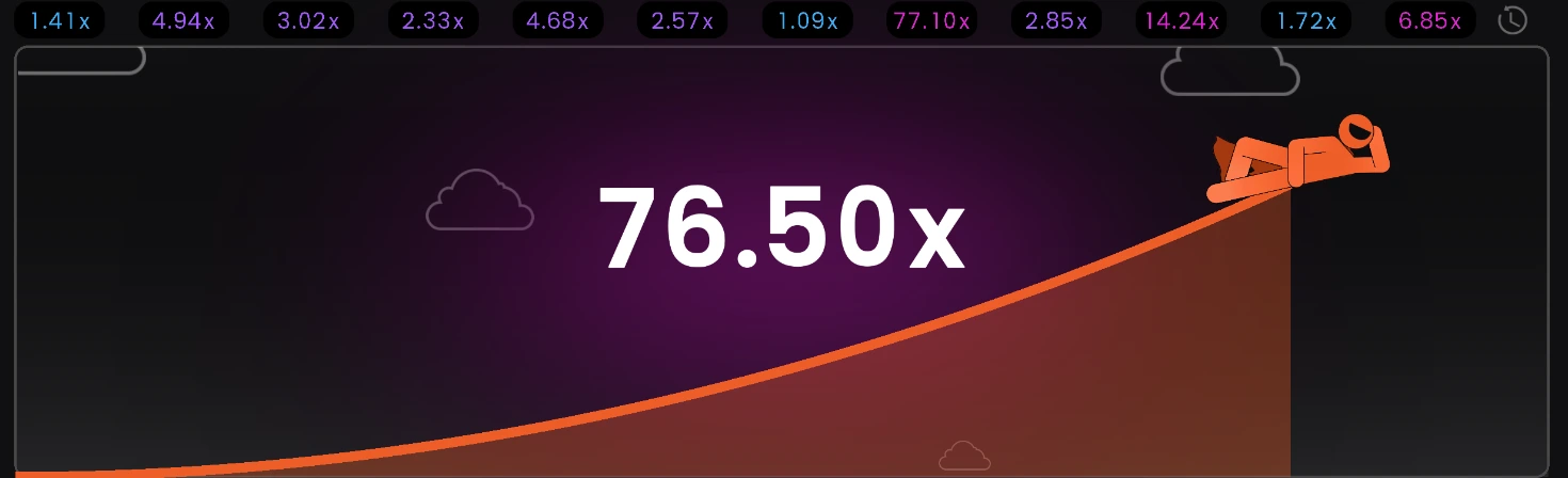 Flyx crash game multiplier.